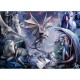 Anne Stokes - Silver Dragon Collage