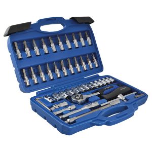 BlueSpot Tools 01530 1/4in Square Drive Socket & Bit Set 46 Piece
