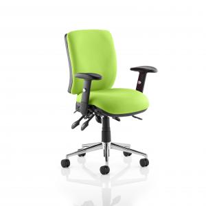Chiro Medium Back With Height Adjustable Arms Bespoke Colour Back and