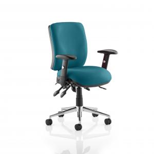 Chiro Medium Back With Height Adjustable Arms Bespoke Colour Back and