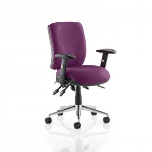Chiro Medium Back With Height Adjustable Arms Bespoke Colour Back and