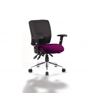 Chiro Medium Back With Height Adjustable Arms Bespoke Colour Seat