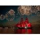 Fireworks around a Sailboat