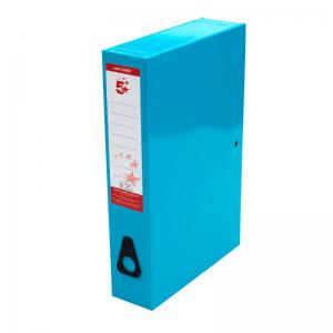 Office Box File Foolscap Blue Pack 5 332837