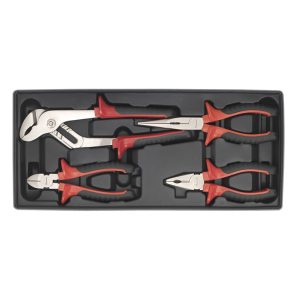 Sealey TBT02 Tool Tray with Pliers Set 4pc