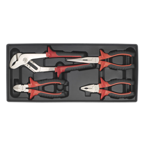 Sealey TBT02 Tool Tray with Pliers Set 4pc