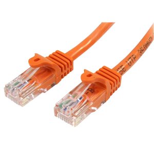 StarTech 45PAT1MOR Cat5e Snagless Patch Cable RJ45 Connectors 1m O...