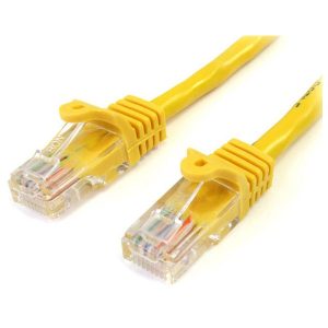 StarTech 45PAT3MYL Cat5e Snagless Patch Cable RJ45 Connectors 3m Y...