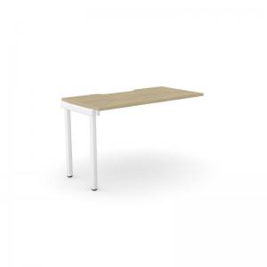 C-sense 1 Person Bench Add-On Scallop Top 1000 x 600 - Urban Oak WHT