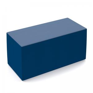 Groove modular breakout seating brick - maturity blue body with range