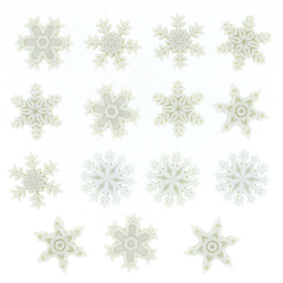 Dress It Up Christmas Snow Buttons