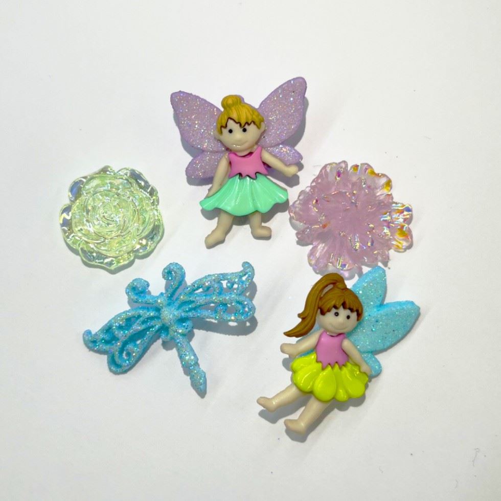 Dress It Up Flower Fairies Buttons