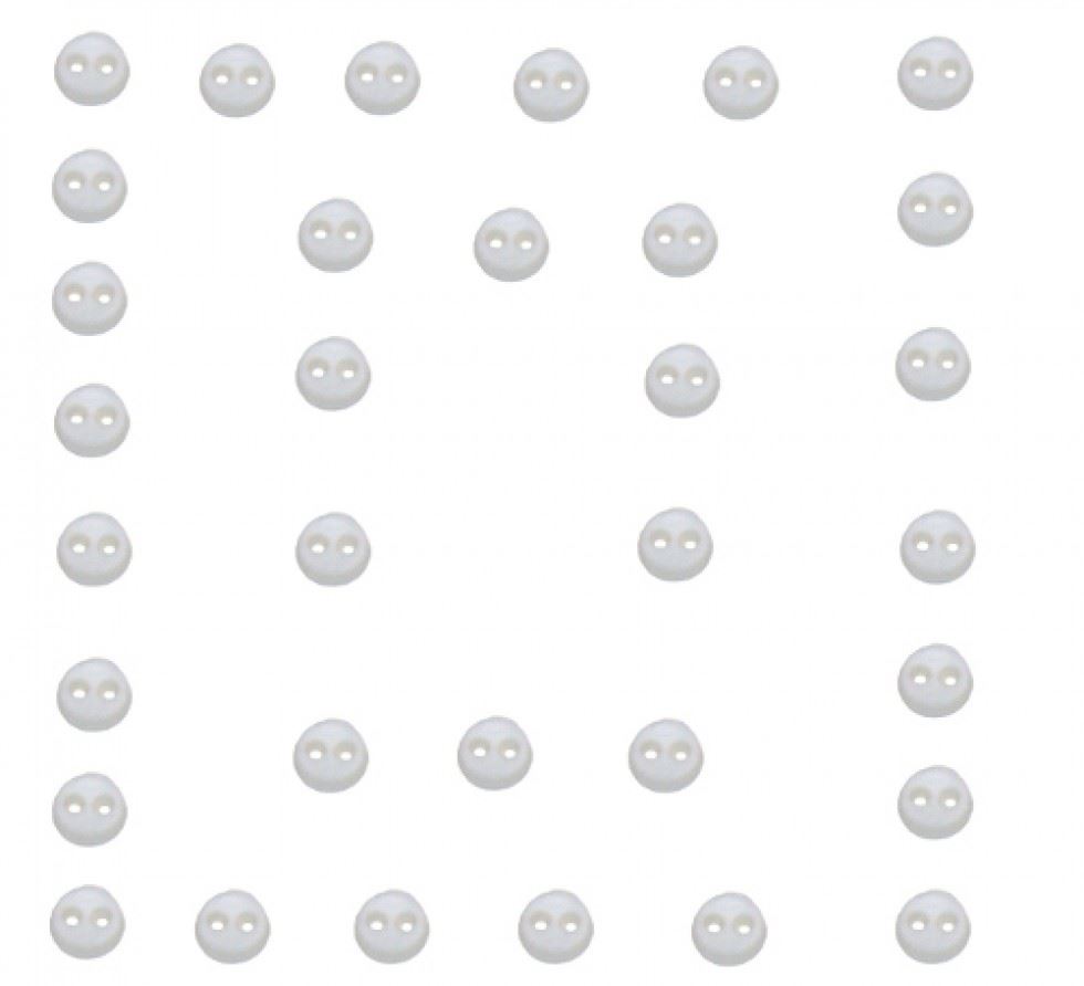 Dress It Up White Round Minis Buttons
