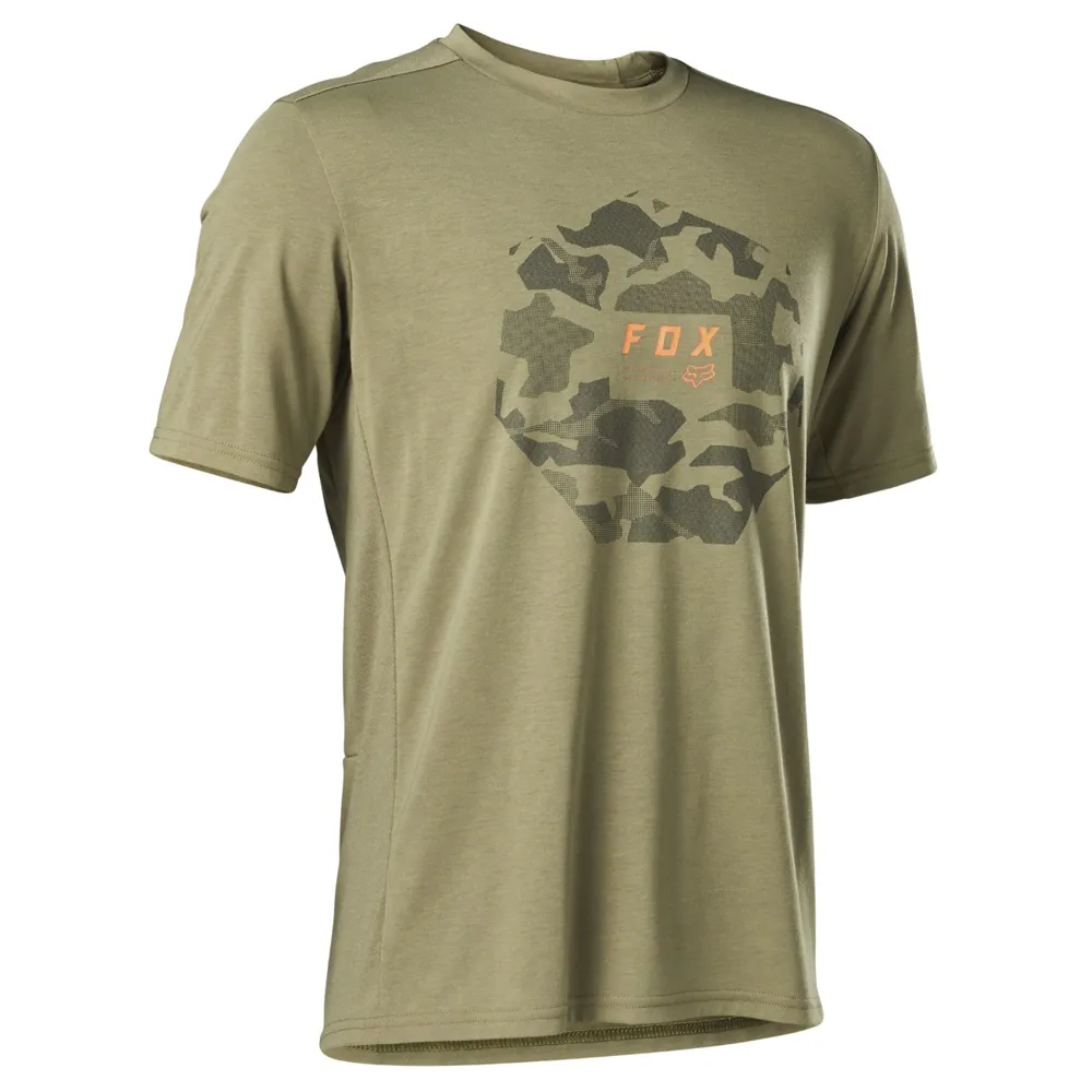 Fox Ranger Moth DriRelease SS MTB Jersey Camo Bark