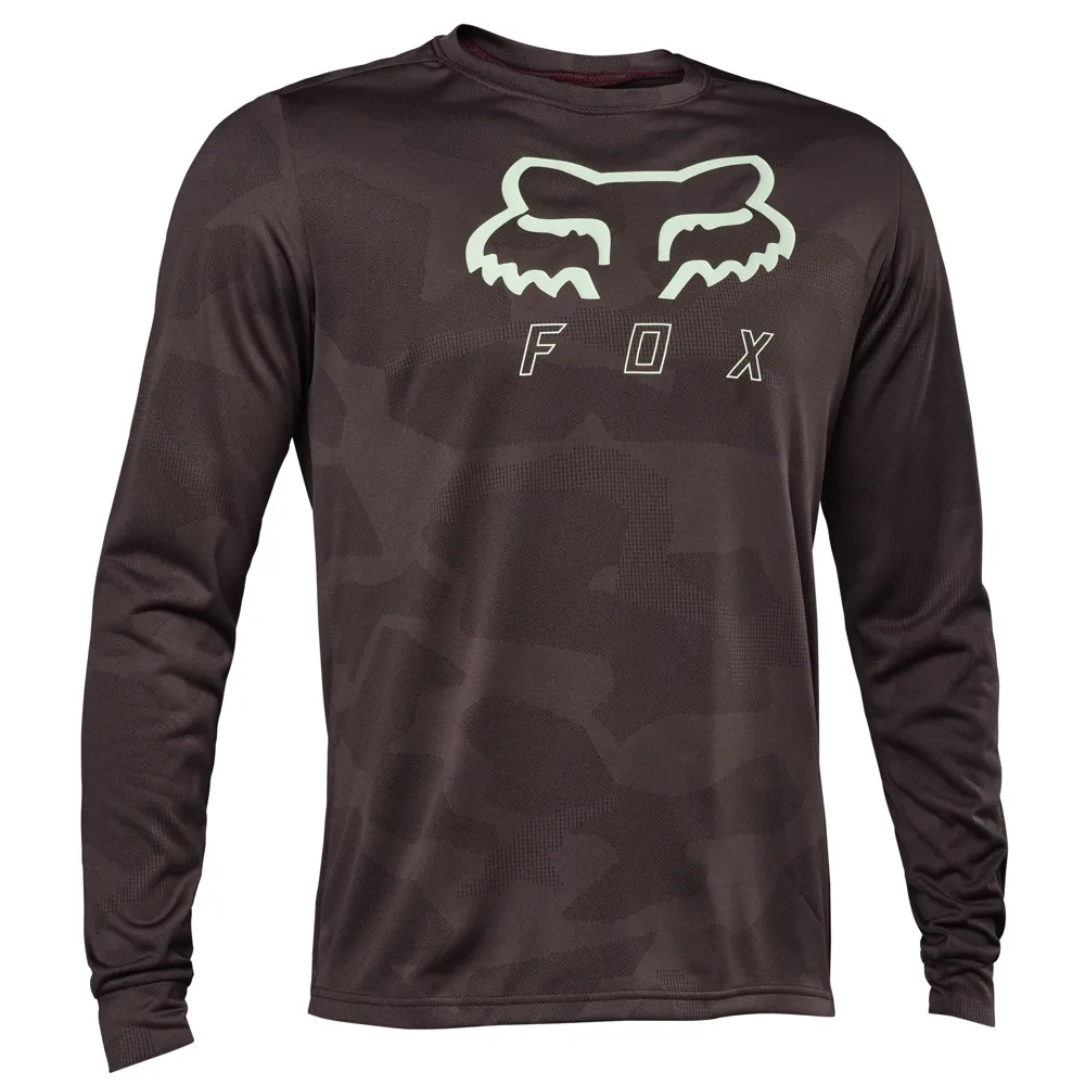 Fox Ranger TruDri LS MTB Jersey Jacquard Dark Maroon