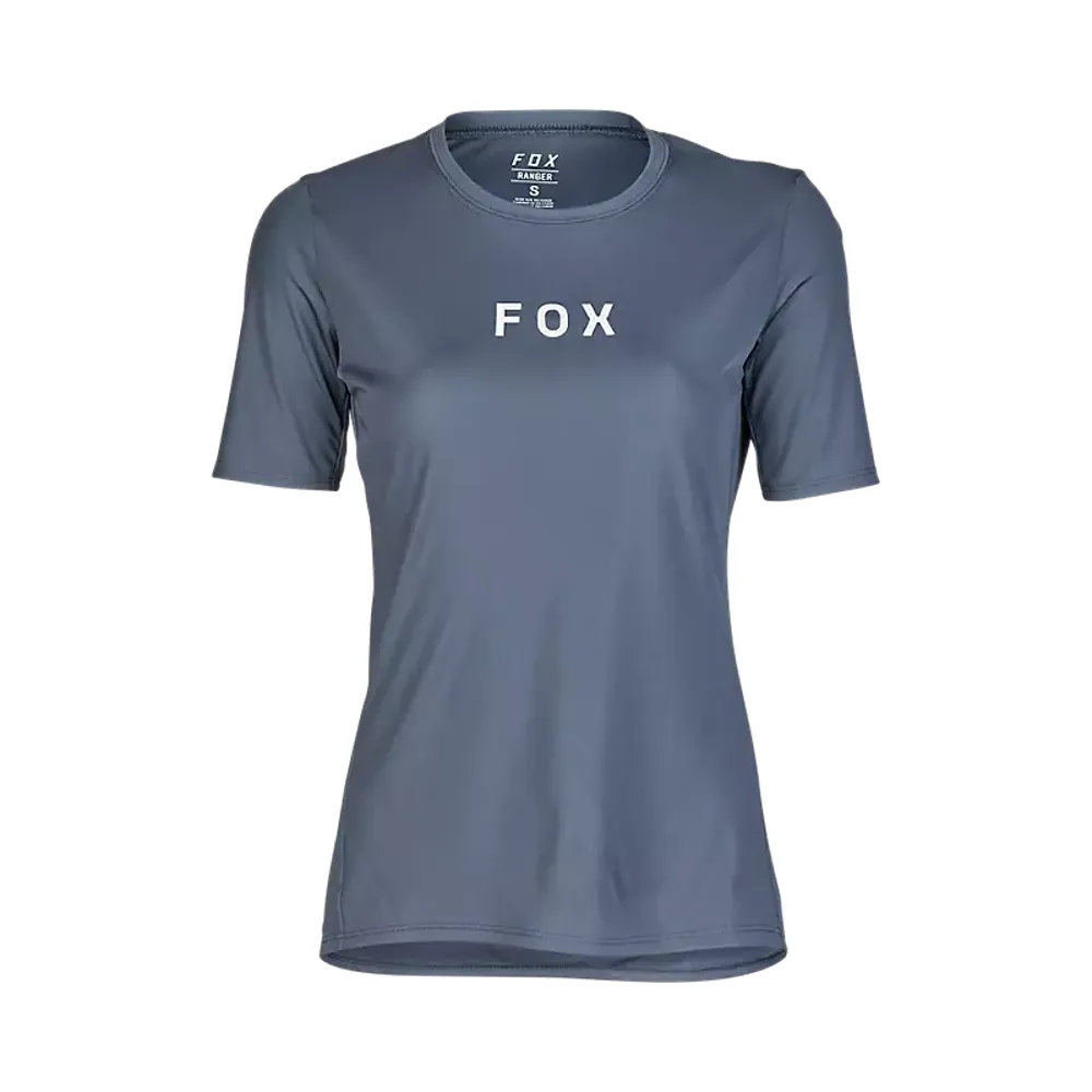 Fox Ranger Wordmark SS Womens Jersey Graphite