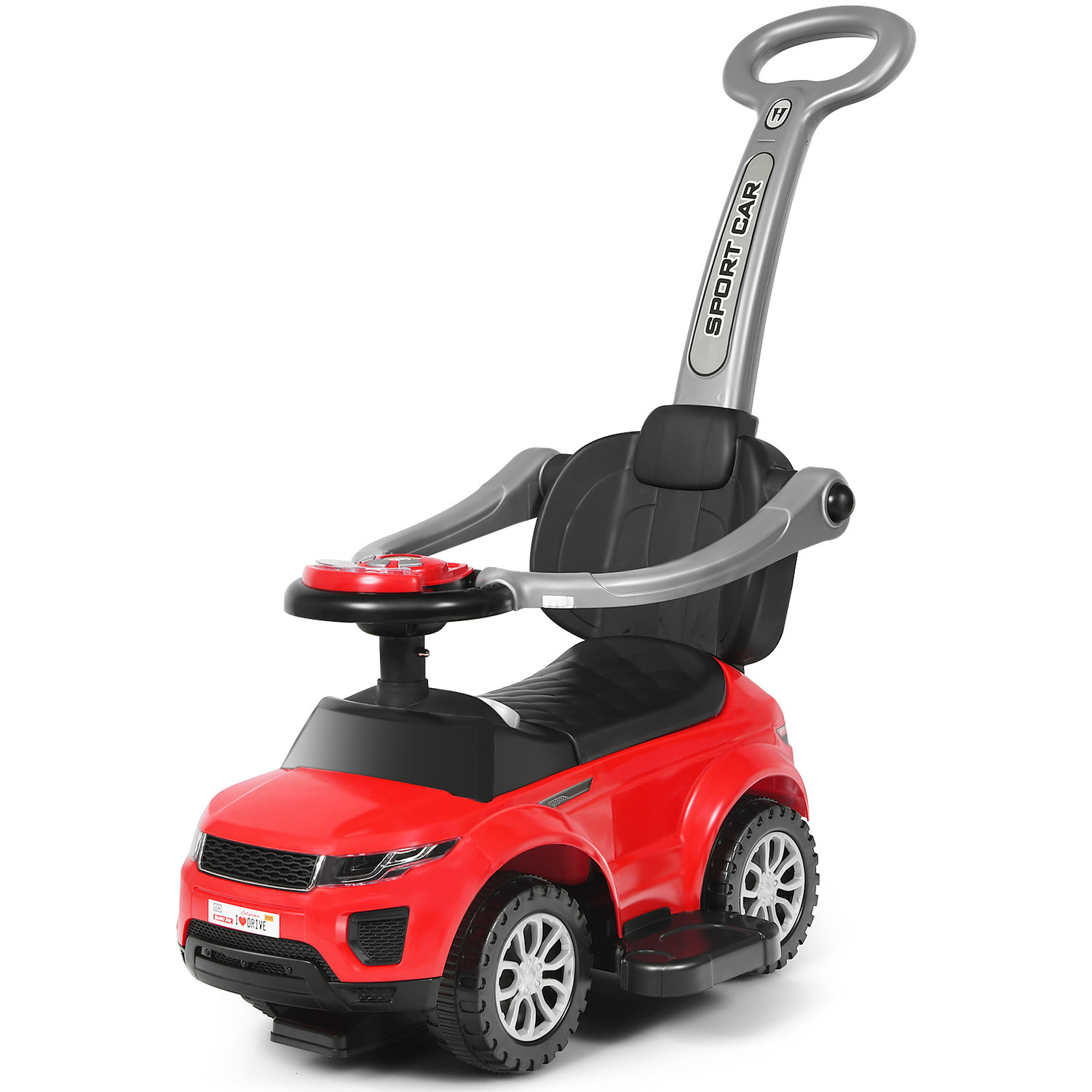 3 in 1 Ride on Push Car Stroller - Red