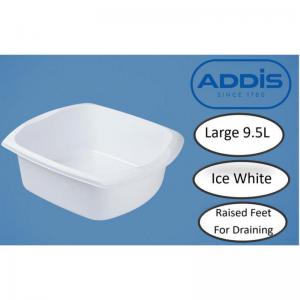 Addis Large Rectangular Washing Up Bowl 9.5 litre White NWT3659P