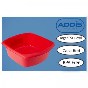 Addis Rectangular Washing Up Bowl 9.5 Litre Casa Red NWT4648