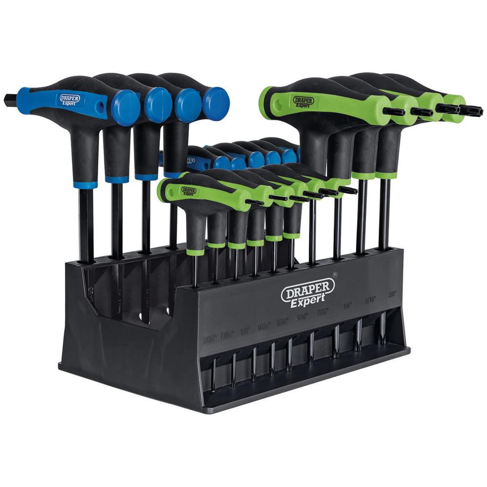 Draper 20 Piece Soft Grip T Handle Hex and Torx Key Set