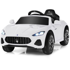 Electric Kids Ride On Car with Remote Control - White
