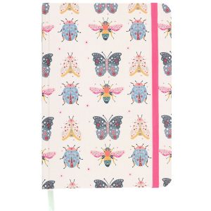 Floral Insect Print Notebook, Journal - A5
