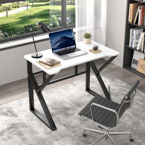 K-shaped Frame Office Table Computer Desk - White