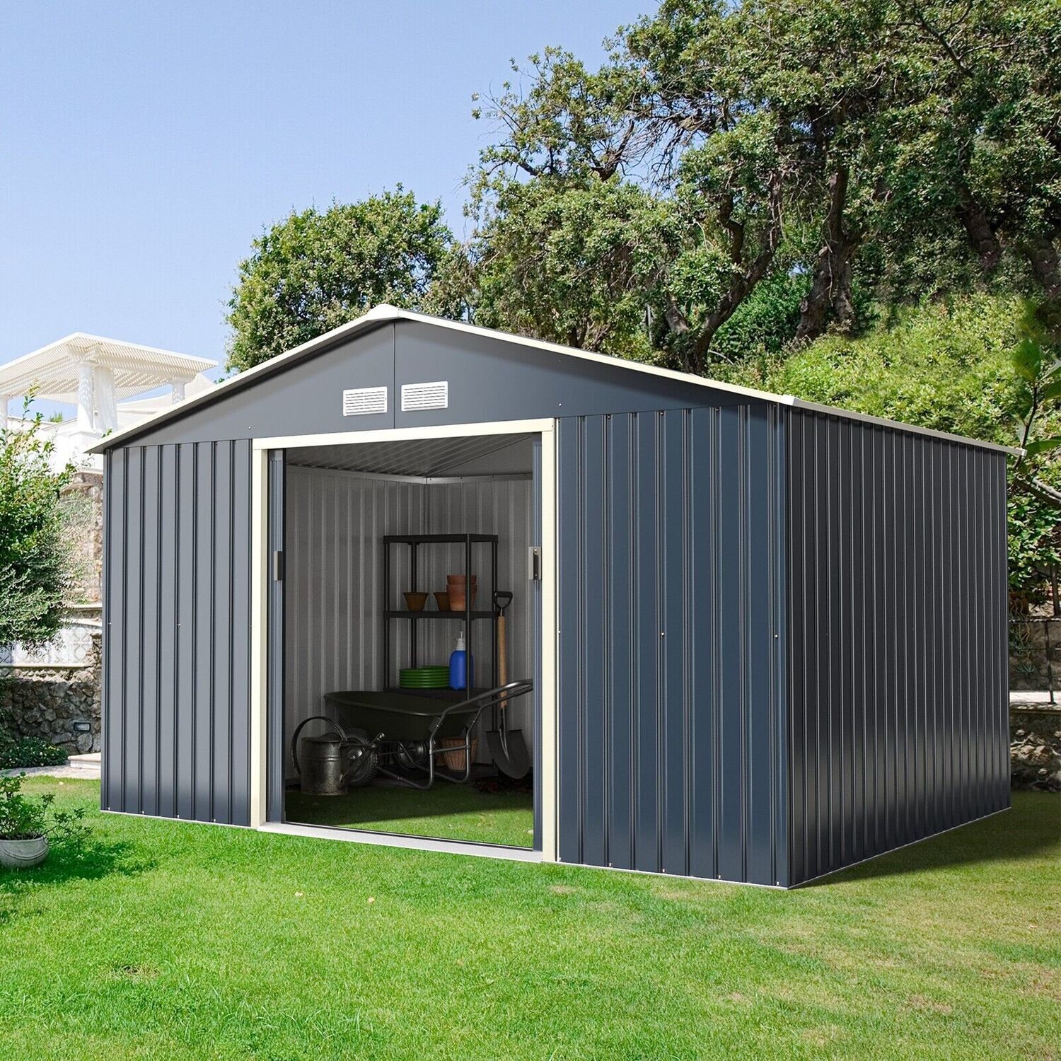 Large Utility Storage House - Grey