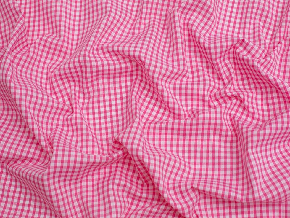 Minerva Core Range 1/8 inch Check Gingham Fabric Pink