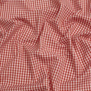 Minerva Core Range 1/8 inch Check Gingham Fabric Rust