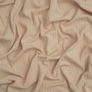 Minerva Core Range Baby Soft Cotton Rib Stretch Knit Fabric Cream