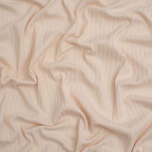 Minerva Core Range Baby Soft Cotton Rib Stretch Knit Fabric Ecru