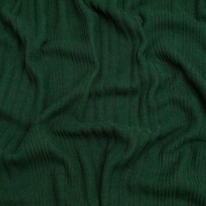 Minerva Core Range Brushed Texture Rib Stretch Knit Fabric Bottle Green