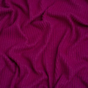 Minerva Core Range Brushed Texture Rib Stretch Knit Fabric Fuchsia