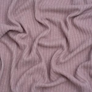 Minerva Core Range Brushed Texture Rib Stretch Knit Fabric Lavender