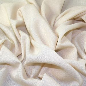 Minerva Core Range Coast Linen Look Textured Suiting Fabric Ivory