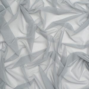 Minerva Core Range Light Stretch Power Net Mesh Fabric Silver Grey