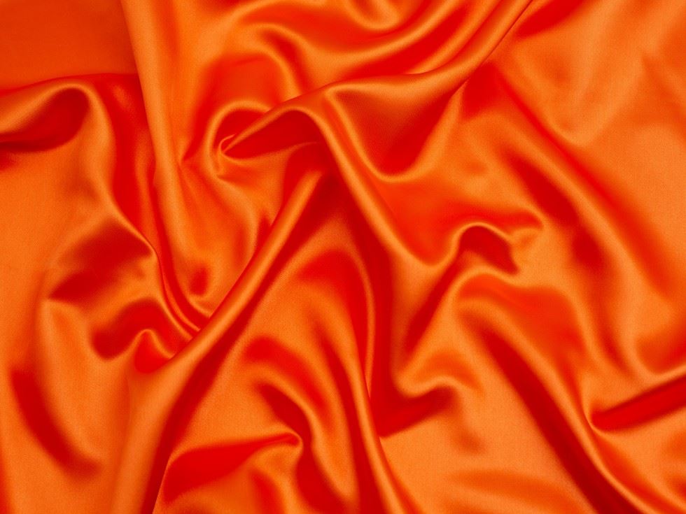 Minerva Core Range Liquid Satin Fabric Orange