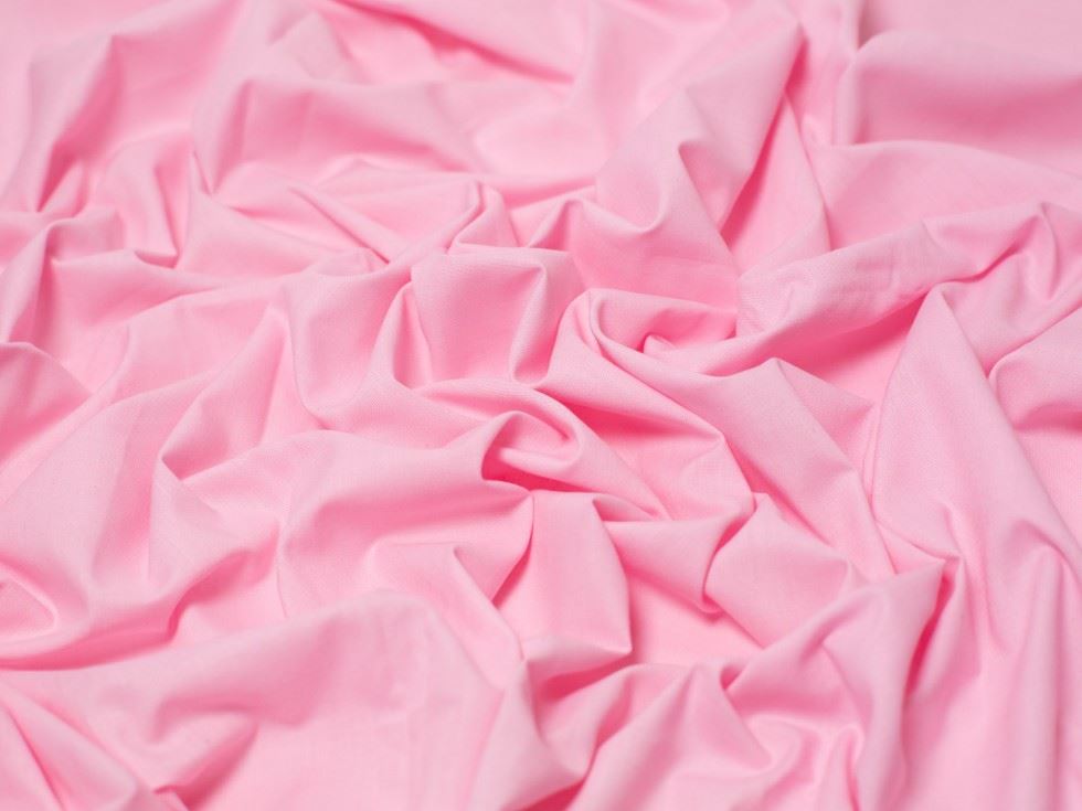 Minerva Core Range Polycotton Sheeting Fabric Light Pink