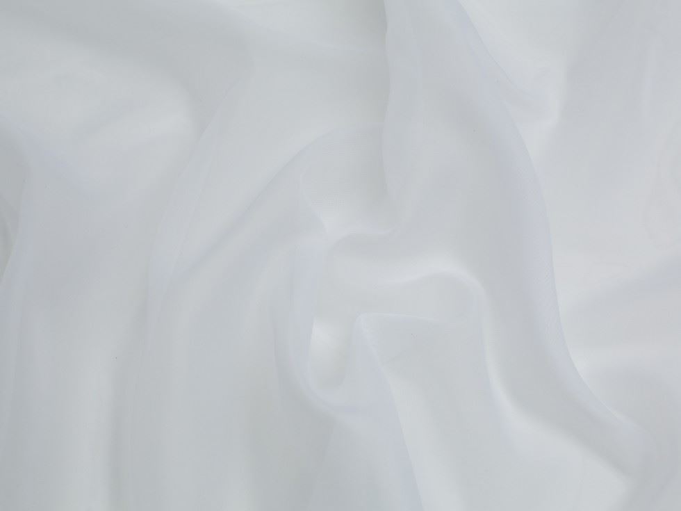 Minerva Core Range Polyester Voile Fabric White