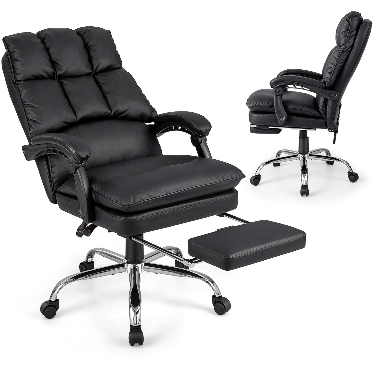 Office Rolling Computer Chair-Black - Grey