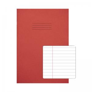 Rhino Stationery Rhino Exercise Book 8mm Ruled 80 Pages A4 Red Pack of