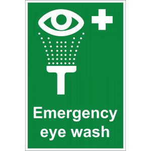Safety First Aid Emergency Eye Wash Sign SS5104R