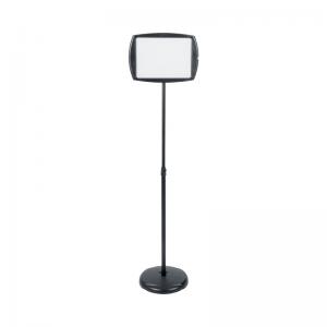 Bi-Office Rectangular with Inserts Floor Sign Drywipe Black