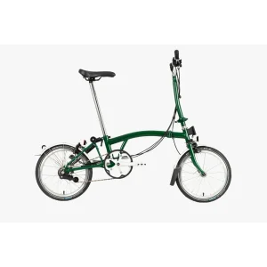 Brompton C-Line Explore High With Rack Folding Bike 2022 Racing Green