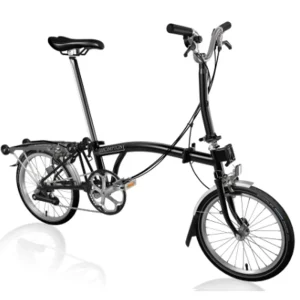 Brompton C-Line Explore Mid Bar Folding Bike With Rack 2022 Black