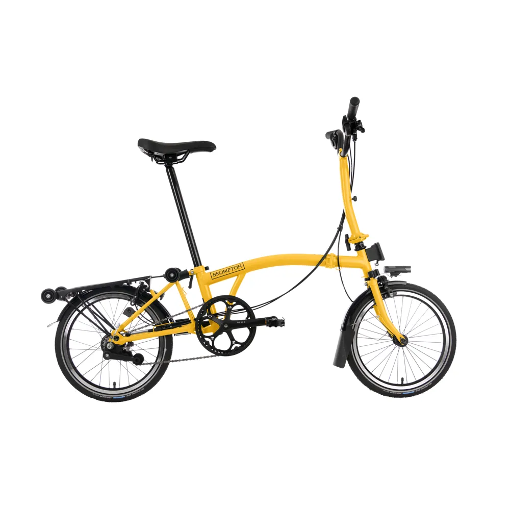 Brompton C Line Explore Mid with rack 2023 Bumblebee Yellow