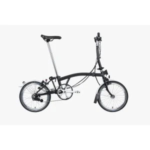 Brompton C-Line Explore With Rack Mid Bar Folding Bike 2023 Black