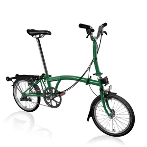 Brompton C-Line Explore With Rack Mid Folding Bike 2023 Racing Green
