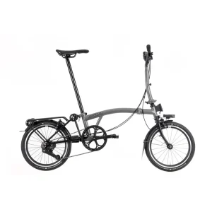 Brompton P-Line Urban Mid With Rack Folding Bike 2023 Storm Grey